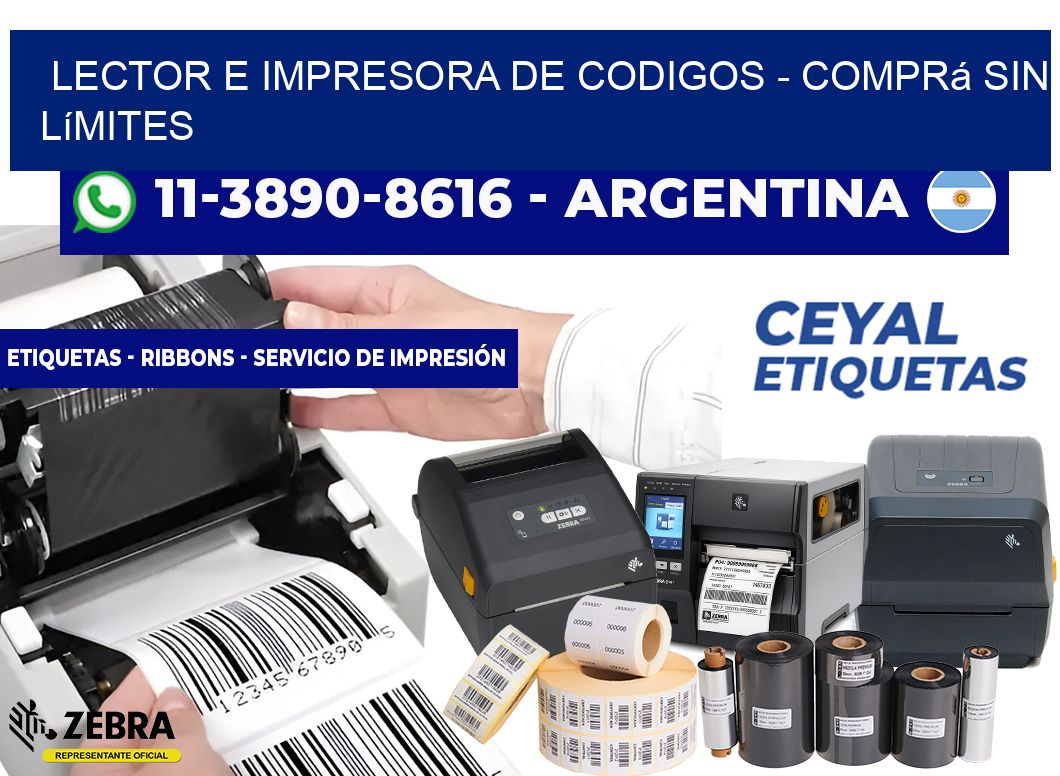 lector e impresora de codigos - Comprá sin límites